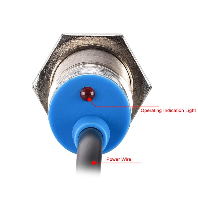 Heschen M12 Inductive Proximity Sensor Switch Non-Shield Type LJ12A3-4-Z/BX Detector 4mm 10-30VDC 200mA NPN Normally Open(NO) 3 Wire - Image 4